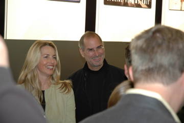 Steve Jobs and Laurene Powell (his wife)