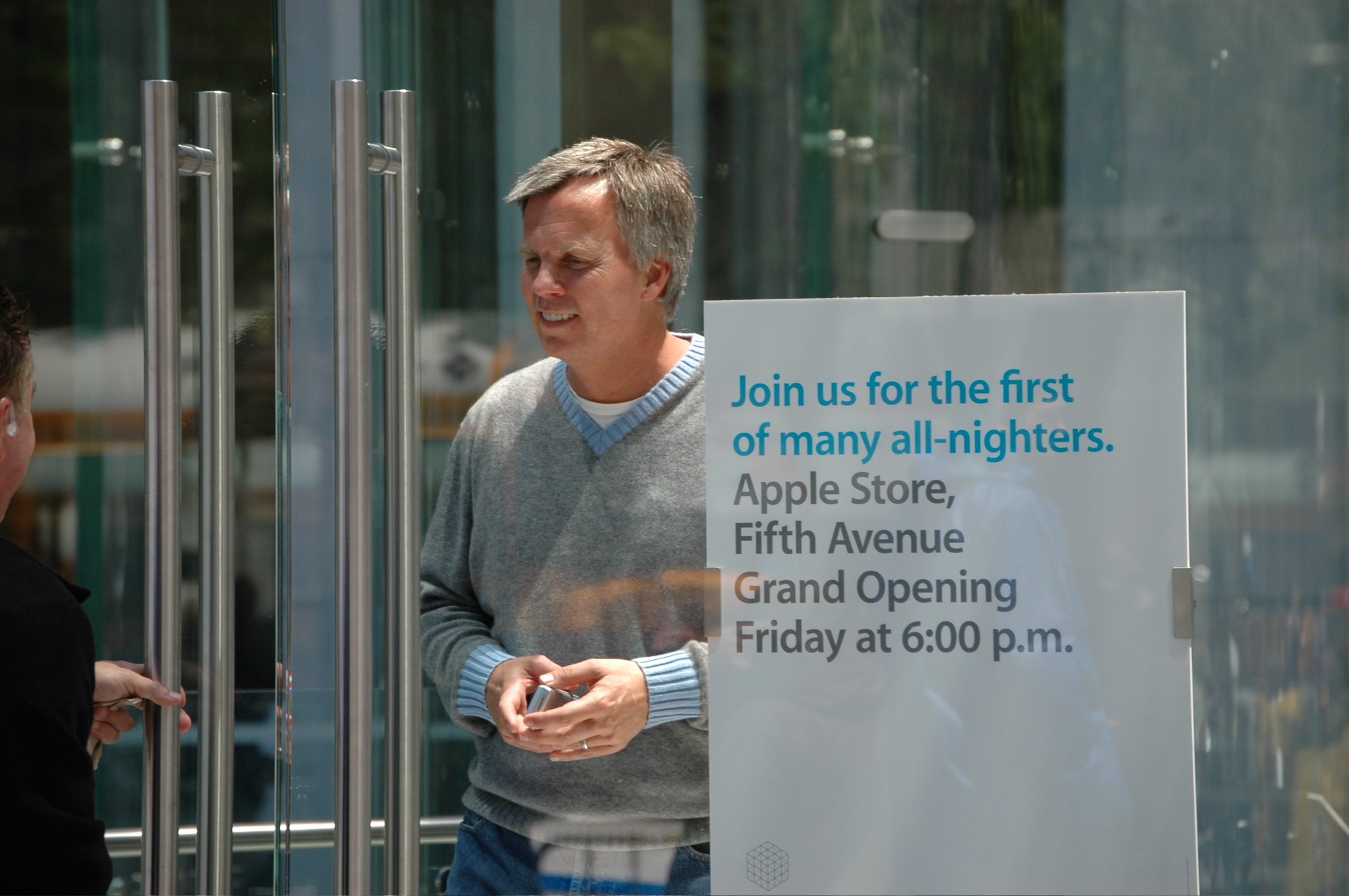 Ron Johnson locked inside the store